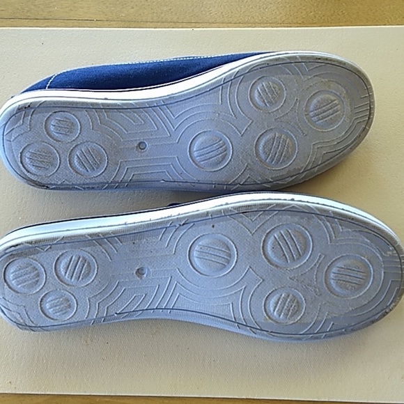 Classique Sport Blue Canvas Shoes Front Strap Inside Checker Style Size 10M - Picture 4 of 8
